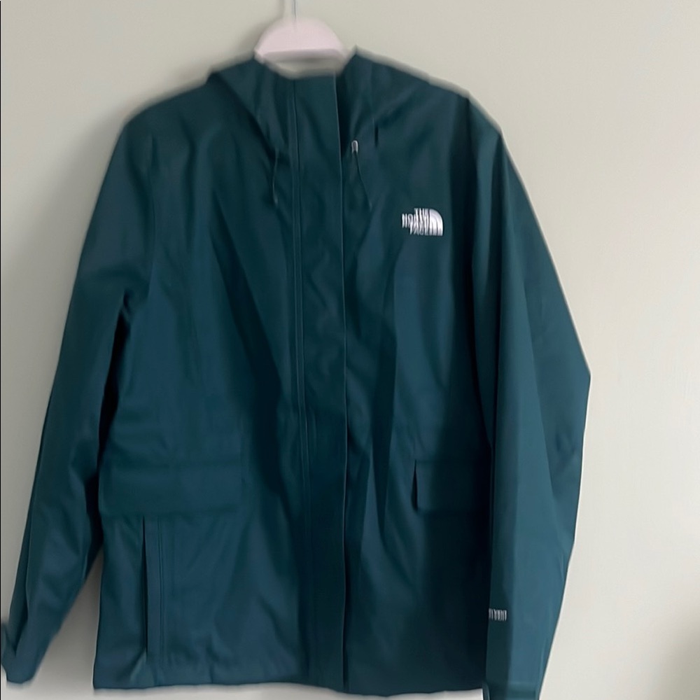 The North Face Green Raincoat Weather-Resistant Hooded